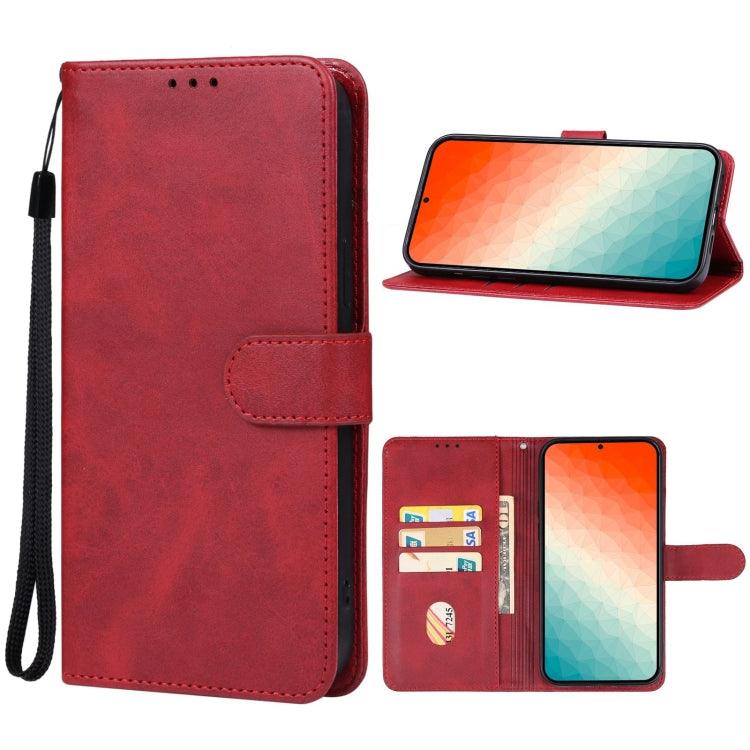 Samsung Galaxy S24+ 5G Leather Phone Case Cover (Red)