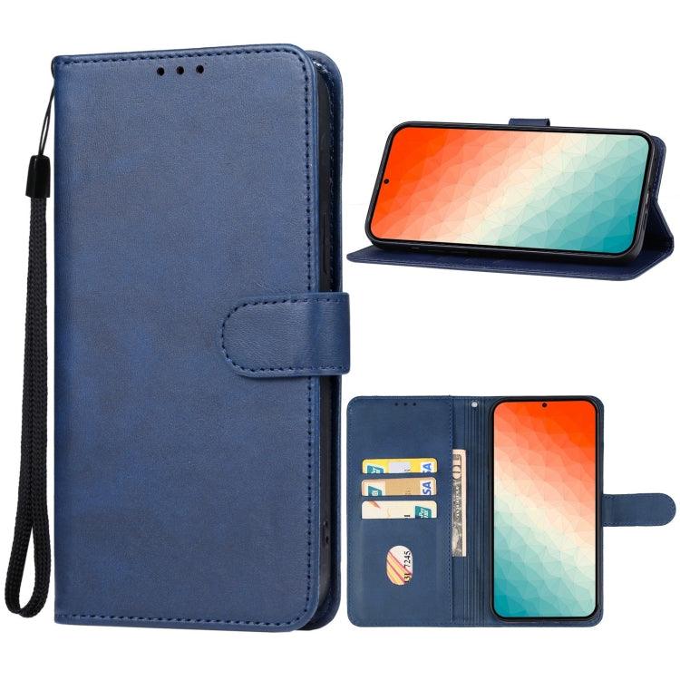 Samsung Galaxy S24+ 5G Leather Phone Case Cover (Blue)