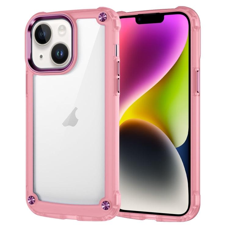 Apple iPhone 15 Skin Feel TPU + PC Phone Case Cover (Transparent Pink)