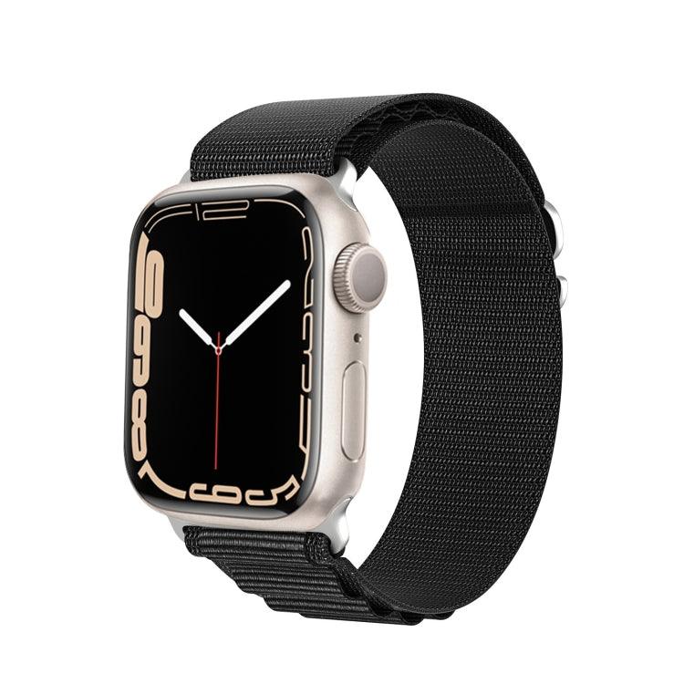 Apple Watch 9, 8, 7, 6, SE, 41mm, 40mm, 38mm DUX DUCIS GS Series Nylon Loop Watch Band (Black)