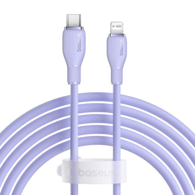 Baseus Pudding Series 20W Type-C to 8 Pin Fast Charging Data Cable, Length:2m (Purple)