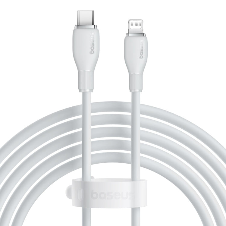 Baseus Pudding Series 20W Type-C to 8 Pin Fast Charging Data Cable, Length:2m (White)