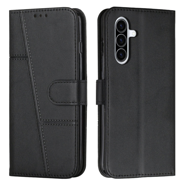 Samsung Galaxy A36 5G Calf Texture Leather Phone Case Cover with Buckle - Black