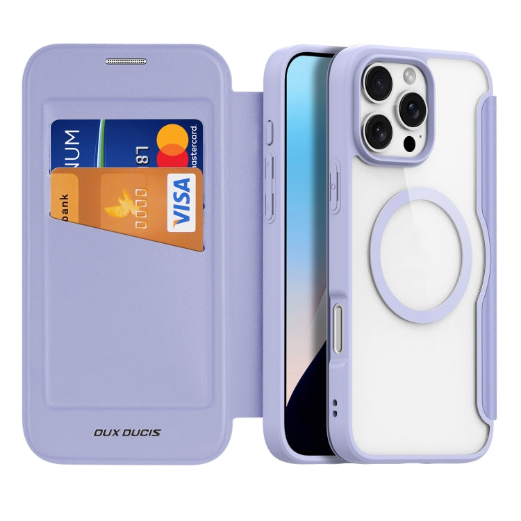 DUX DUCIS Skin X Pro Series MagSafe Leather Case for Apple iPhone 16 Pro Max - Purple
