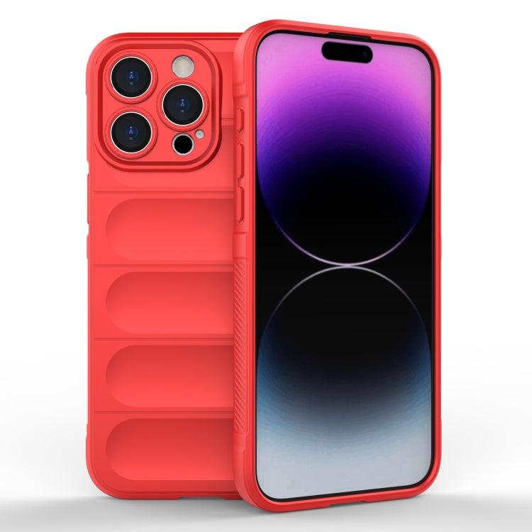 Apple iPhone 15 Pro Max Magic Shield TPU + Flannel Phone Case Cover (Red)