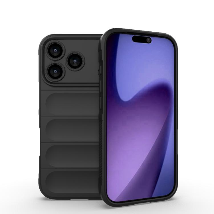 Apple iPhone 17 Pro Magic Shield TPU + Flannel Phone Case - Black
