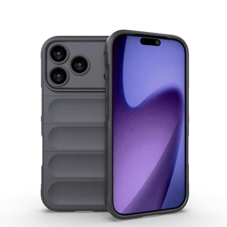 Apple iPhone 17 Pro Magic Shield TPU + Flannel Phone Case (Dark Grey)