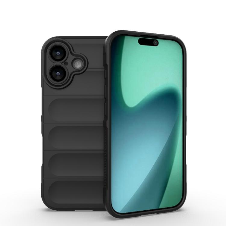 Apple iPhone 17 Magic Shield TPU + Flannel Phone Case - Black