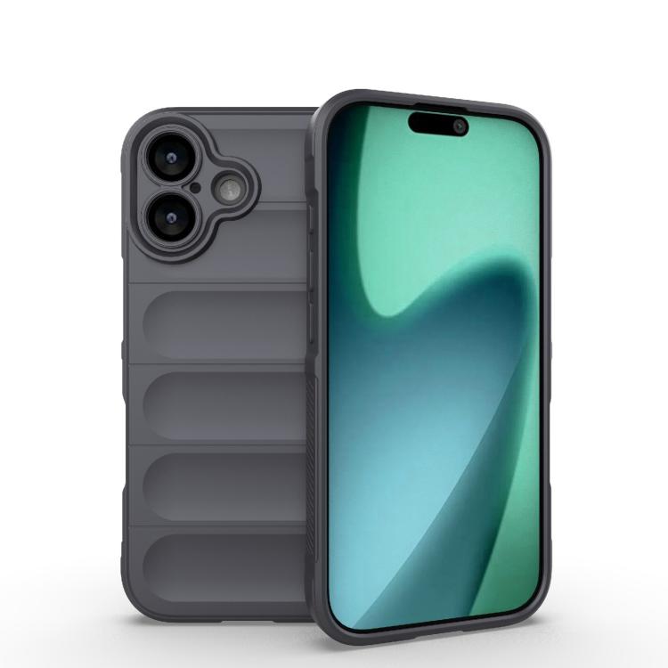 Apple iPhone 17 Magic Shield TPU + Flannel Phone Case - Dark Grey