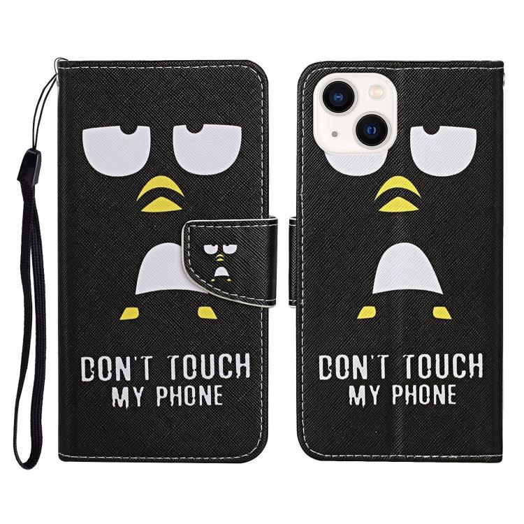 Apple iPhone 15 3D Colored Drawing Flip Leather Phone Case Cover (Penguins)