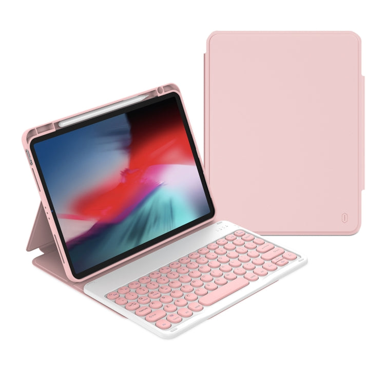 Apple iPad 10th Gen 10.9 2022 WiWU Skin Feel Magnetic Detachable Keyboard Tablet Case Cover (Pink)