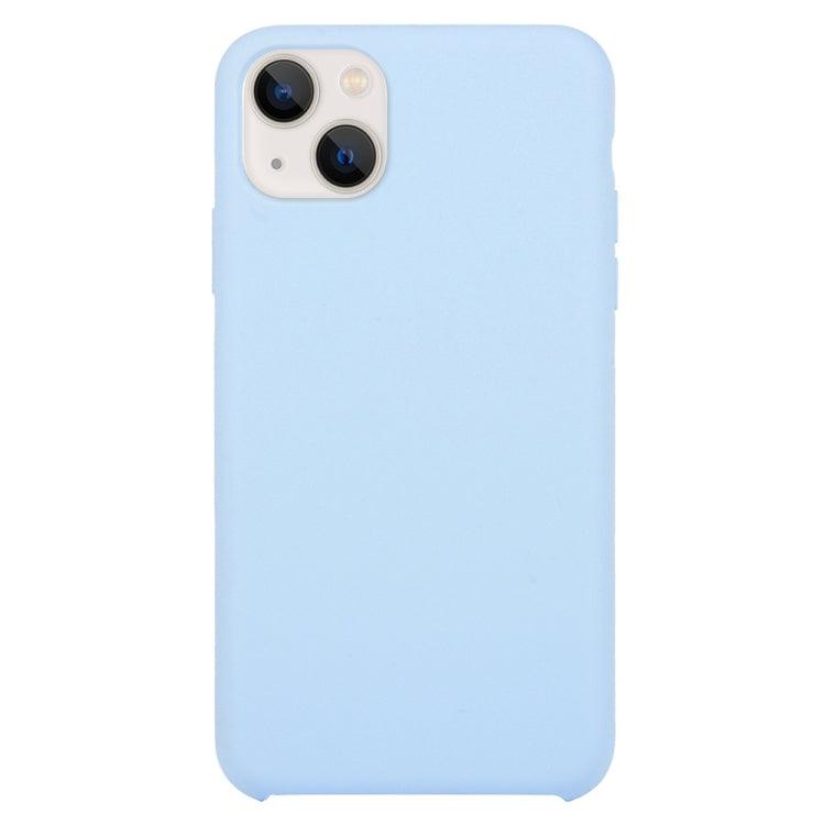 Solid Silicone Phone Case Cover Apple iPhone 15 (Light Blue)