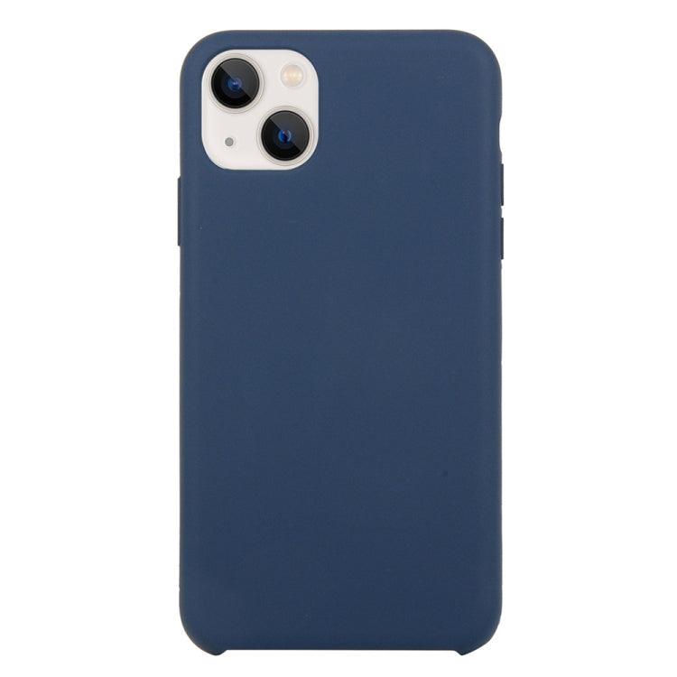 Solid Silicone Phone Case Cover Apple iPhone 15 (Dark Blue)