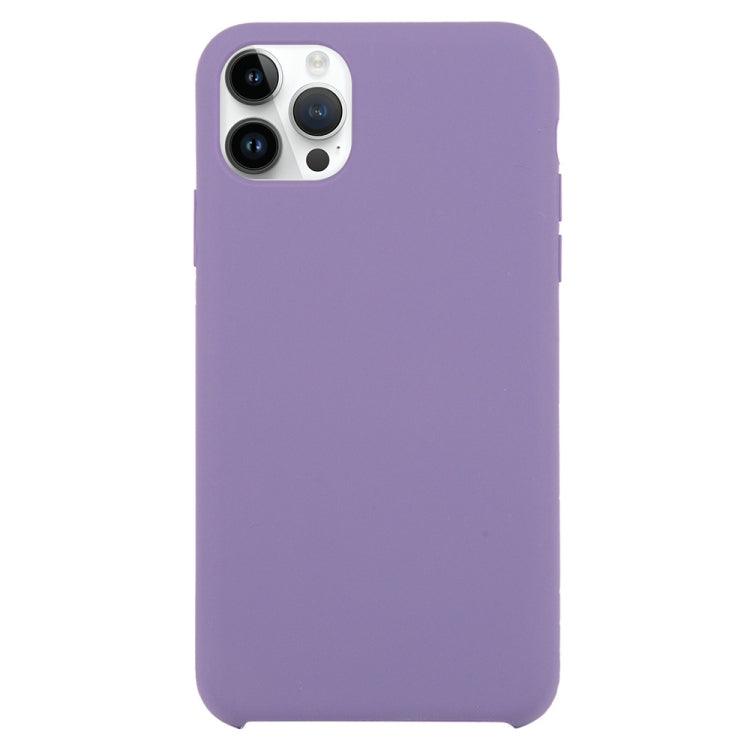 Solid Silicone Phone Case Cover Apple iPhone 15 Pro (Purple)