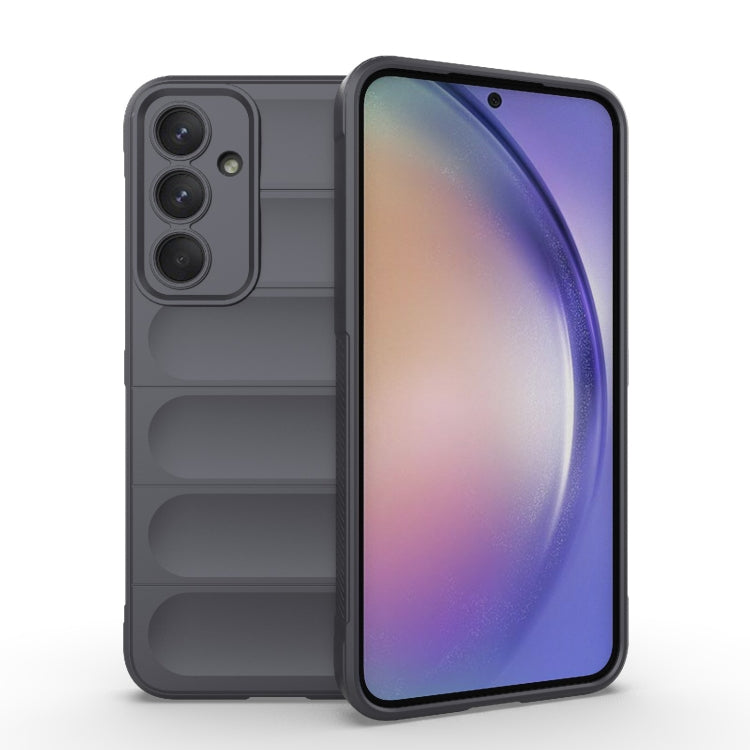 Samsung Galaxy A35 5G Magic Shield TPU + Flannel Phone Case Cover (Dark Grey)