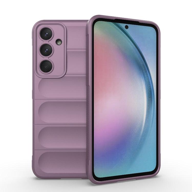 Samsung Galaxy A55 5G Magic Shield TPU + Flannel Phone Case Cover (Purple)