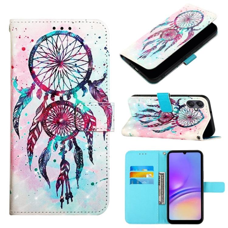 Samsung Galaxy A05 3D Painting Horizontal Flip Leather Phone Case Cover (Color Drop Wind Chimes)