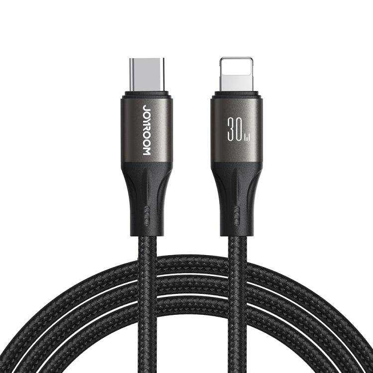 JOYROOM SA25-CL3 30W USB-C/Type-C to 8 Pin Fast Charge Data Cable, Length:1.2m (Black)