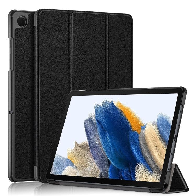 Samsung Galaxy Tab A9 Plus 3-folding Leather Smart Tablet Case Cover (Black)