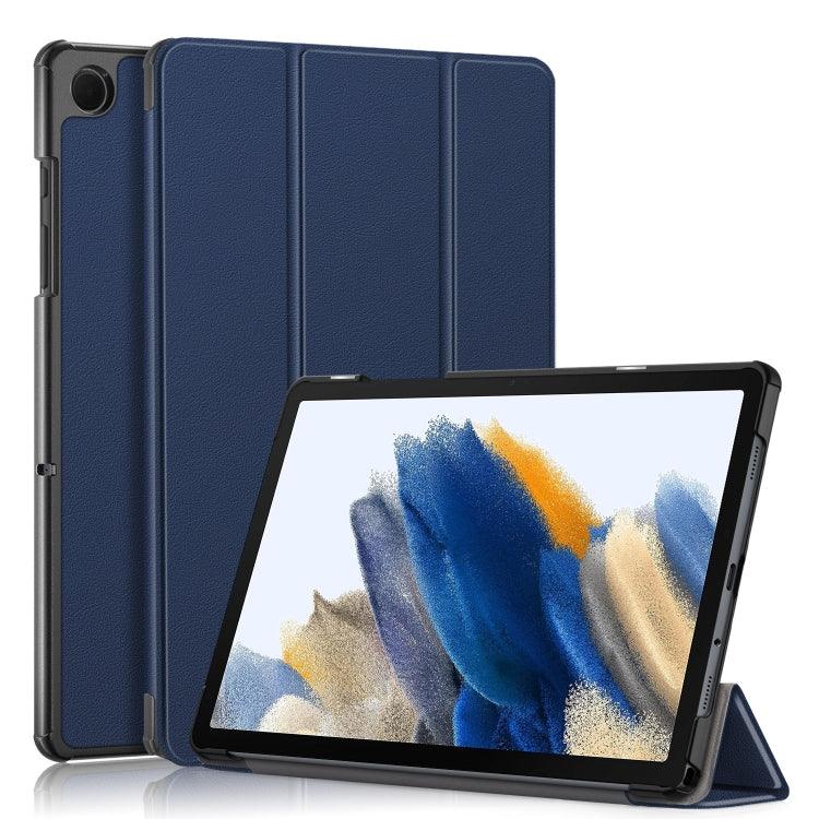 Samsung Galaxy Tab A9 Plus 3-folding Leather Smart Tablet Case Cover (Dark Blue)