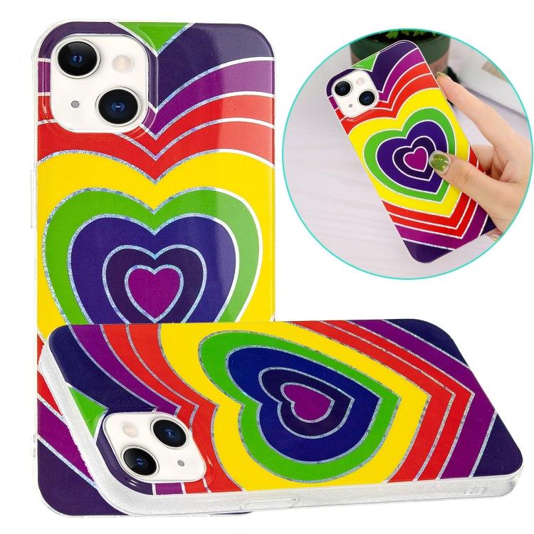 Electroplating Soft TPU Phone Case Cover Apple iPhone 15 (Love Heart)