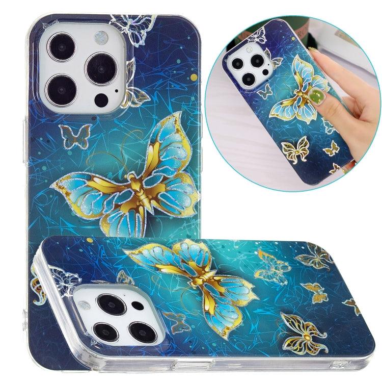 Electroplating Soft TPU Phone Case Cover Apple iPhone 15 Pro (Butterflies)