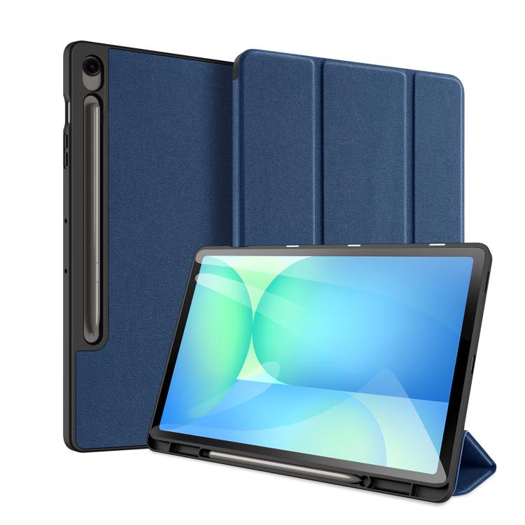 Samsung Galaxy Tab S10 FE+ DUX DUCIS Domo Series Magnetic Flip Leather Tablet Case Cover - Blue