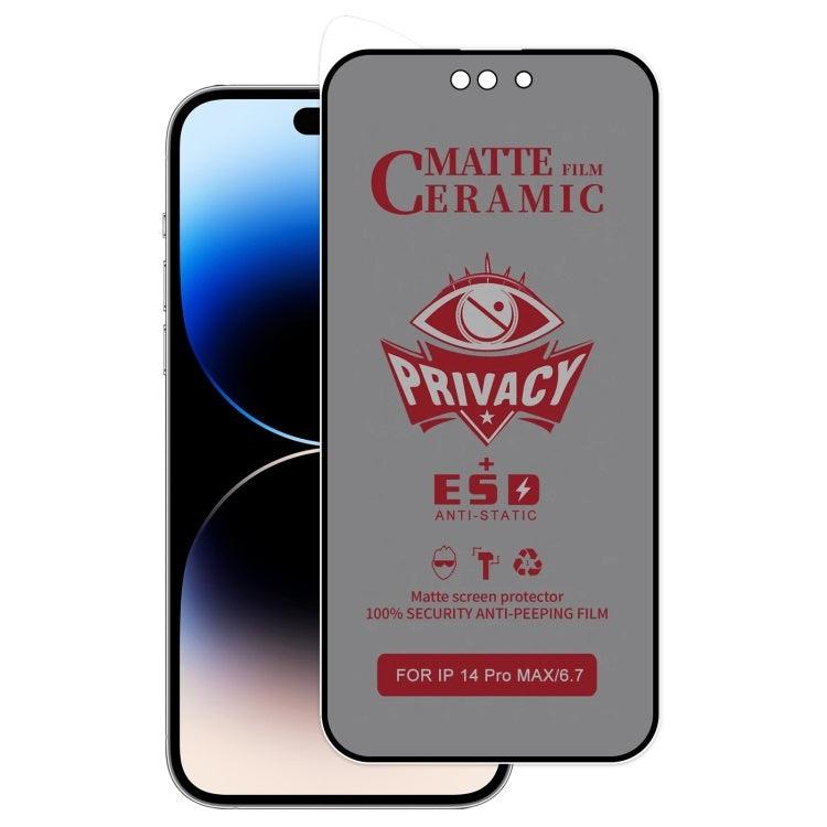 Apple iPhone 14 Pro Max Full Coverage Privacy Ceramic Film