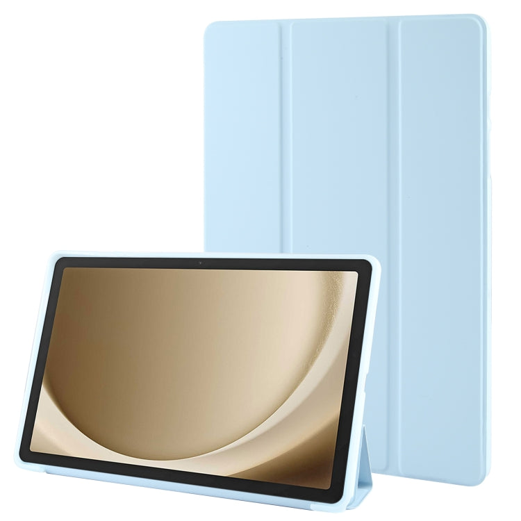 Samsung Galaxy Tab A9+ Sky Blue Tri-fold TPU Leather Tablet Case
