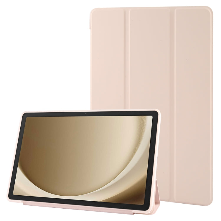Samsung Galaxy Tab A9+ Tri-fold Flip TPU Leather Case - Pink