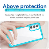 Samsung Galaxy A25 5G Colorful Series Acrylic Hybrid TPU Phone Case Cover (Transparent Blue)