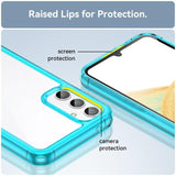 Samsung Galaxy A25 5G Colorful Series Acrylic Hybrid TPU Phone Case Cover (Transparent Blue)