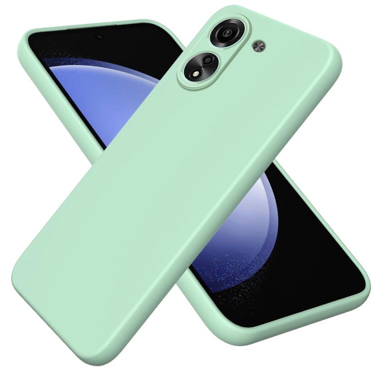 Xiaomi Poco C65/Redmi 13C Solid Color Liquid Silicone Dropproof Full Coverage Protective Case (Green)