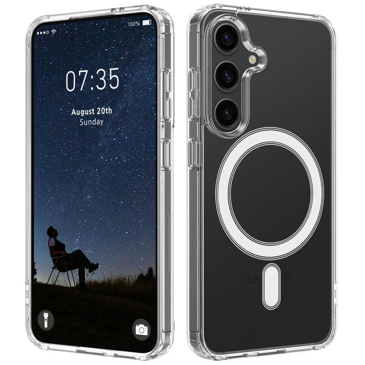 Samsung Galaxy S25 5G MagSafe Magnetic Acrylic Phone Case Cover - Transparent