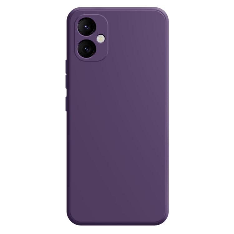 Samsung Galaxy A05 Imitation Liquid Silicone Phone Case Cover (Dark Purple)