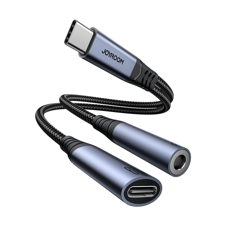 JOYROOM 2 in 1 USB-C/Type-C to 3.5mm+USB-C/Type-C Audio Adapter Cable (Black)