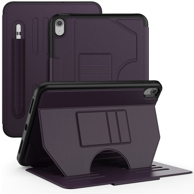 Apple iPad 10th Gen 10.9 2022 Notebook Magnetic Leather Tablet Case Cover (Purple)