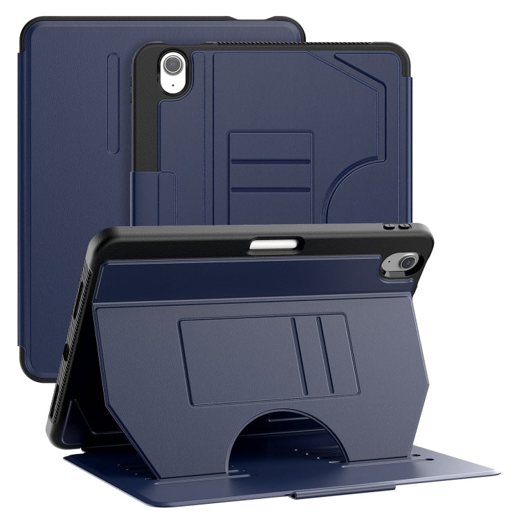 Apple iPad Air 11 2025/2024 Magnetic Leather Notebook Tablet Case Cover - Navy Blue