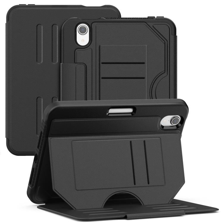 Apple iPad Mini 2024 / Mini 6 Magnetic Leather Tablet Case Cover - Black