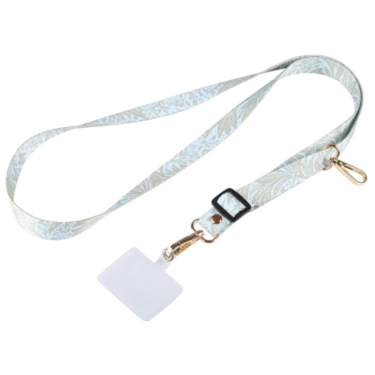 Adjustable Crossbody Mobile Phone Wide Long Lanyard (Khaki Pattern)