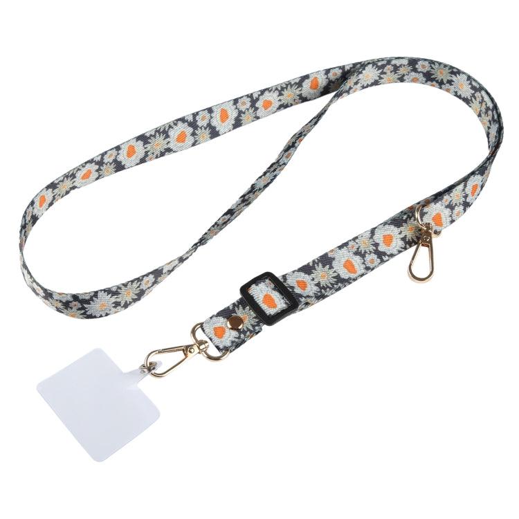 Adjustable Crossbody Mobile Phone Wide Long Lanyard (Daisy)