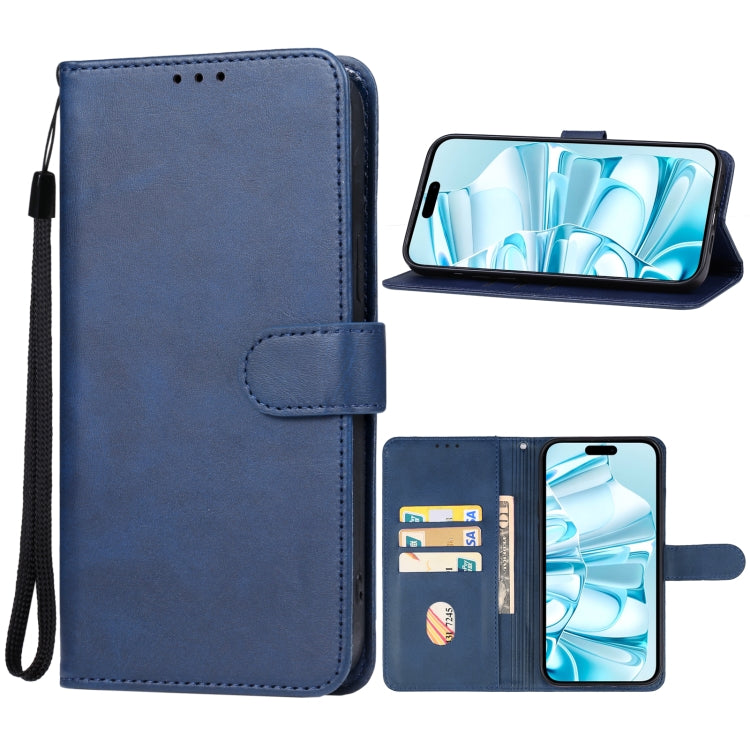 Apple iPhone 16 Leather Phone Case Cover (Blue)