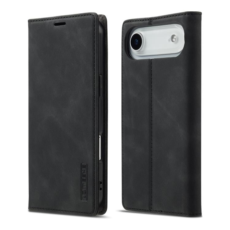 Apple iPhone 17 Air LC.IMEEKE Strong Magnetism Microfiber Leather Phone Case - Black