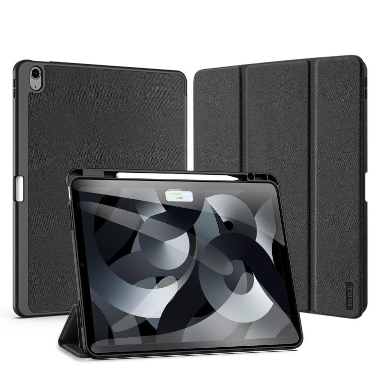 Apple iPad Air 13 2024 DUX DUCIS Domo Series Cloth Texture Magnetic Leather Tablet Case Cover (Black)