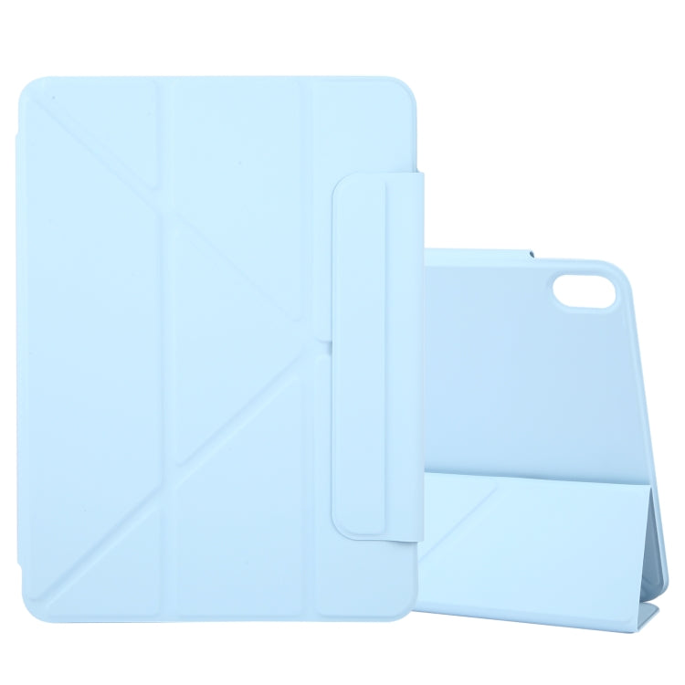 Apple iPad 10th Gen 10.9 2022 Y-Shape Double-sided Clip Magnetic Smart Tablet Case Cover (Blue)