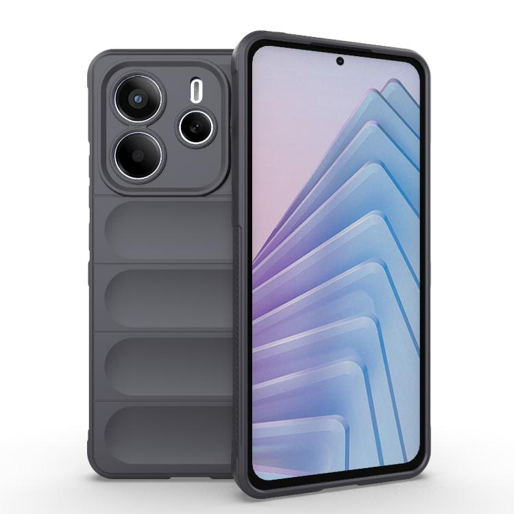Xiaomi Redmi Note 14 5G Magic Shield TPU + Flannel Phone Case Cover (Dark Grey)