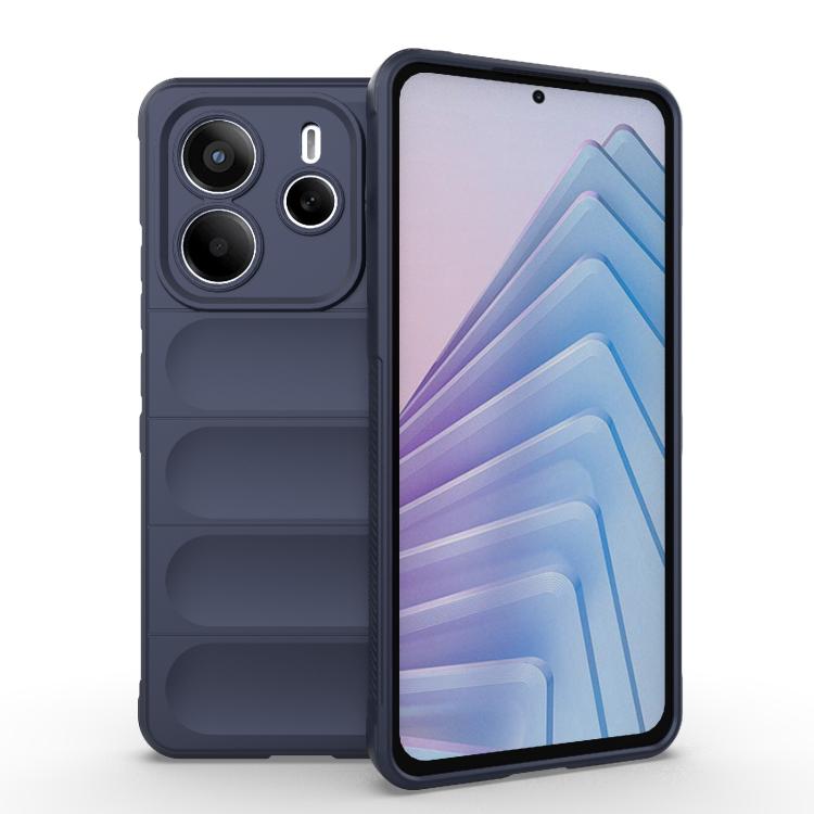 Xiaomi Redmi Note 14 5G Magic Shield TPU + Flannel Phone Case Cover (Dark Blue)