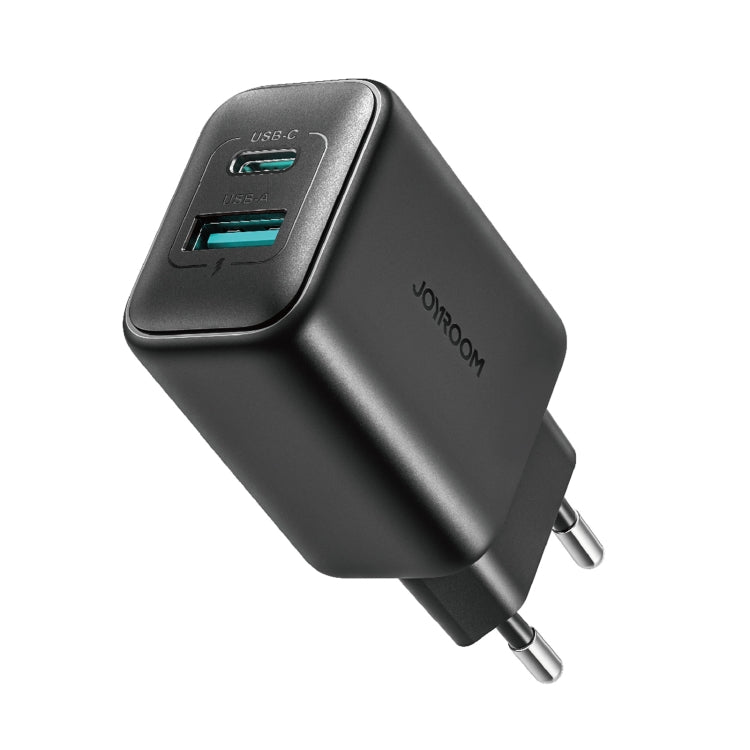 JOYROOM 25W Dual Ports USB + Type-C Charger, Plug:EU Plug (Black)