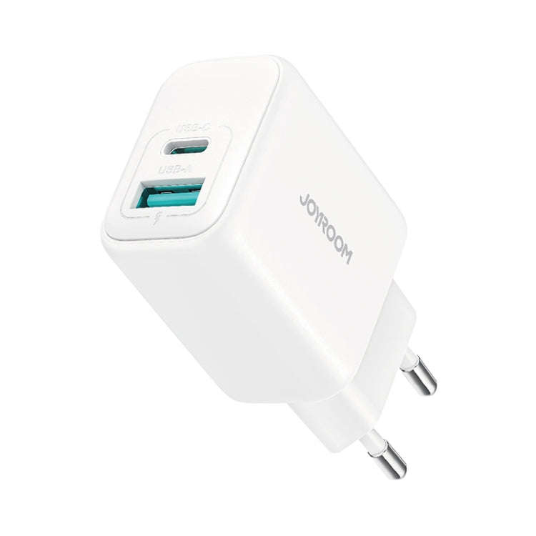 JOYROOM 20W Dual Ports USB + Type-C Charger, Plug:EU Plug (White)