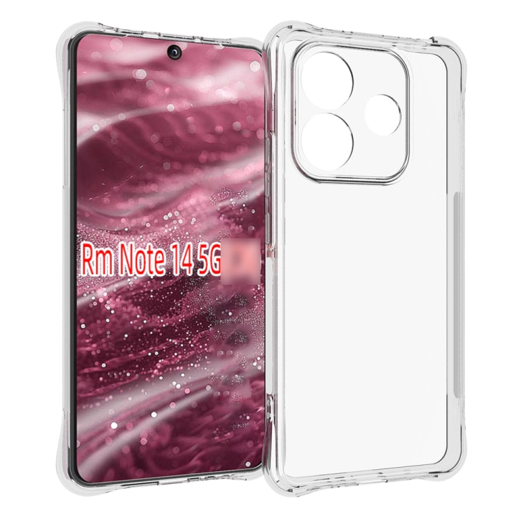 Xiaomi Redmi Note 14 5G Shockproof Non-slip Thickening TPU Phone Case Cover (Transparent)